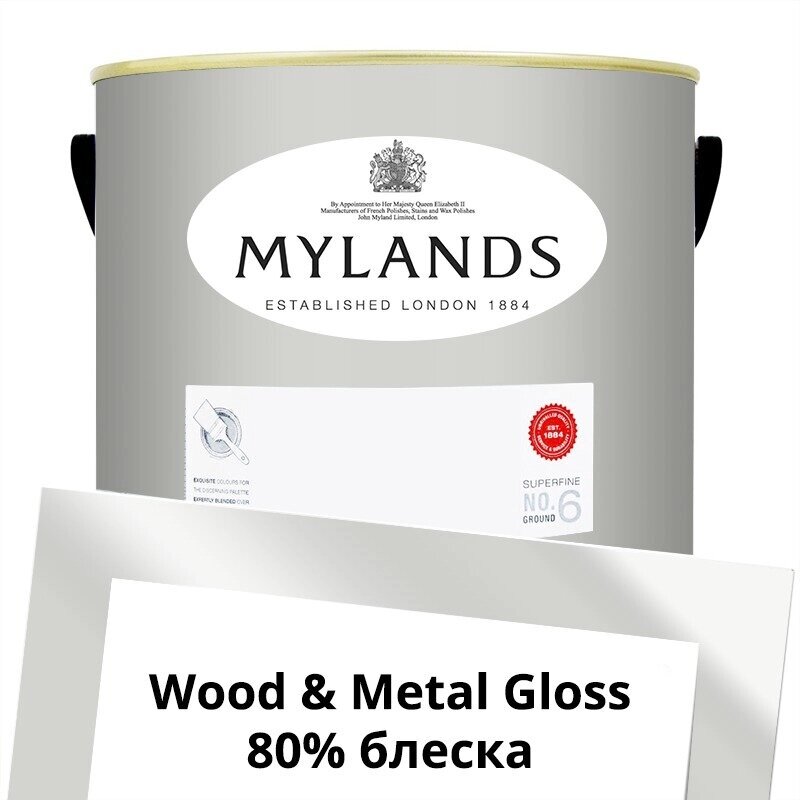 Английские Краски Mylands артикул WoodMetal Paint Gloss 5 л. №92 Sloane Square от компании MetSnab - фото 1