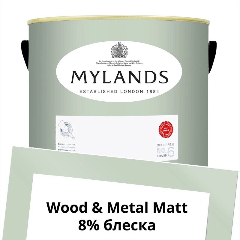 Английские Краски Mylands артикул WoodMetal Paint Matt 5 л. №100 Chiswick от компании MetSnab - фото 1