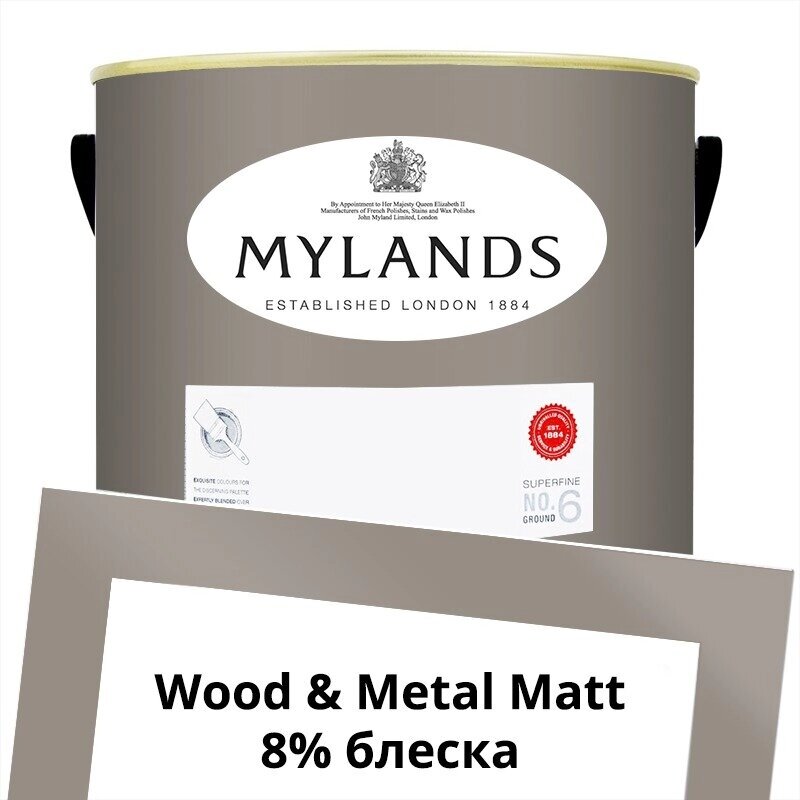 Английские Краски Mylands артикул WoodMetal Paint Matt 5 л. №117 Birdcage Walk от компании MetSnab - фото 1