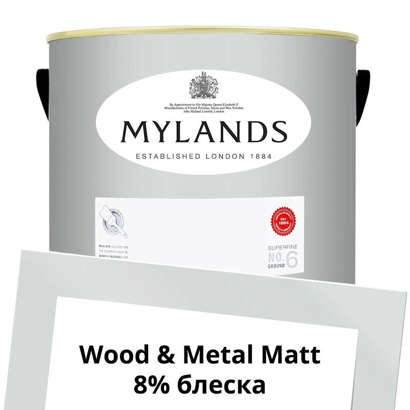 Английские Краски Mylands артикул WoodMetal Paint Matt 5 л. №20 Elgin от компании MetSnab - фото 1