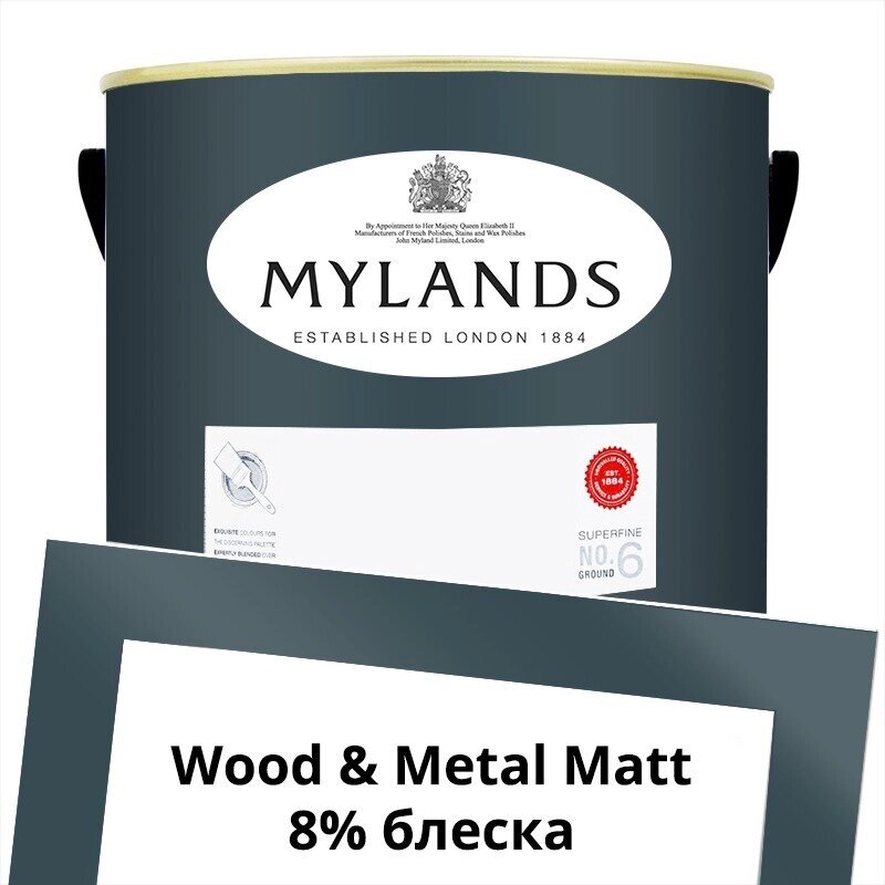 Английские Краски Mylands артикул WoodMetal Paint Matt 5 л. №236 Maritime от компании MetSnab - фото 1