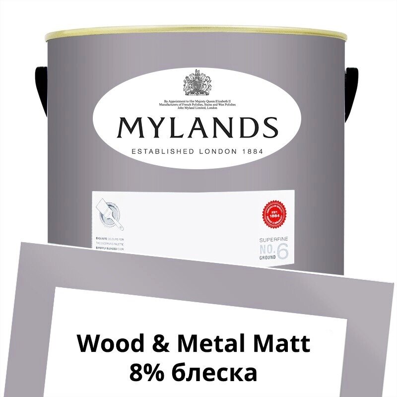 Английские Краски Mylands артикул WoodMetal Paint Matt 5 л. №30 Lavender Garden от компании MetSnab - фото 1