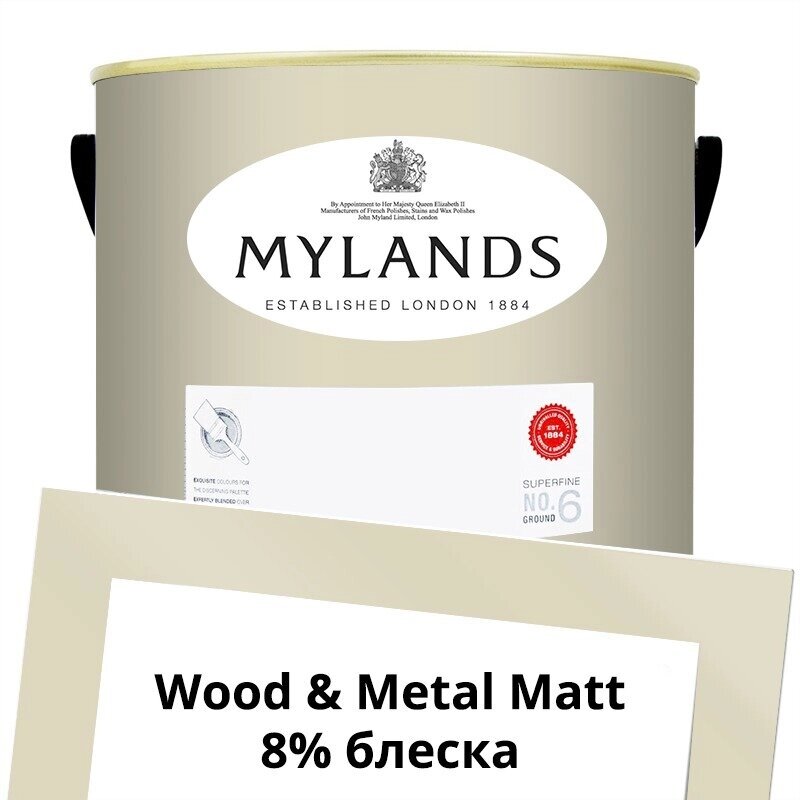 Английские Краски Mylands артикул WoodMetal Paint Matt 5 л. №58 Honest John от компании MetSnab - фото 1