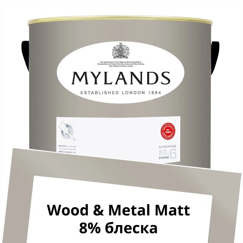 Английские Краски Mylands артикул WoodMetal Paint Matt 5 л. №87 Ionic от компании MetSnab - фото 1