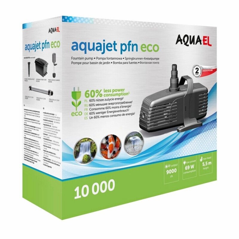 Aquael Насос фонтанный AQUAJET PFN ECO-10000 (9000 л/ч) п/воды 600см от компании MetSnab - фото 1