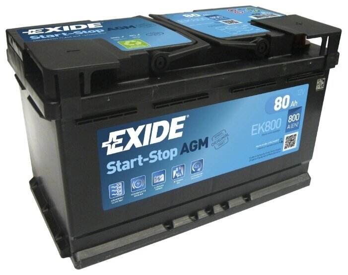 Автомобильный аккумулятор Exide Start-Stop AGM EK800 от компании MetSnab - фото 1