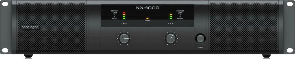 BEHRINGER NX3000 ультра компактный усилитель, 2 x 1500 Вт/2 Oм, 2 x 900Вт/4 Oм от компании MetSnab - фото 1