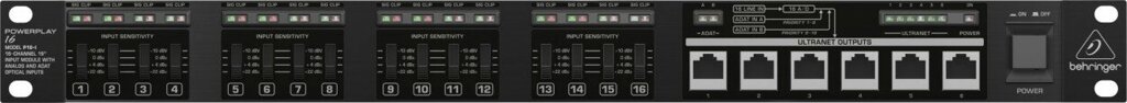 Behringer P16-I PowerPlay 16 входной модуль для системы персонального мониторинга Powerplay 16 от компании MetSnab - фото 1