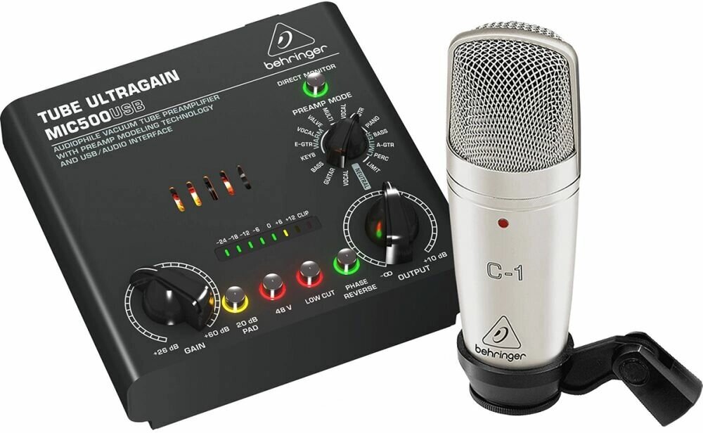 Behringer VOICE STUDIO набор для звукозаписи (ламповый предусилитель и микрофон) от компании MetSnab - фото 1