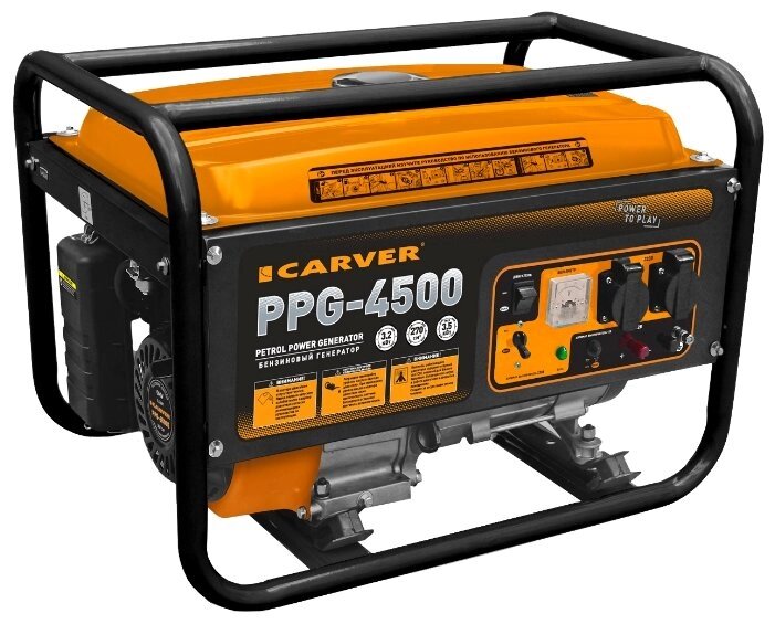 Бензиновый генератор Carver PPG-4500 (3200 Вт) от компании MetSnab - фото 1