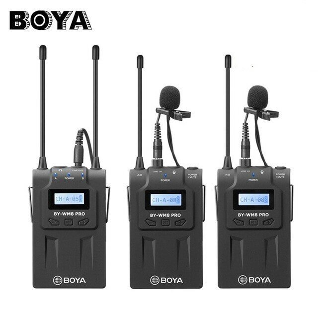 Boya BY-WM8 Pro-K2 накамерная радиосистема с двумя петличными микрофонами от компании MetSnab - фото 1