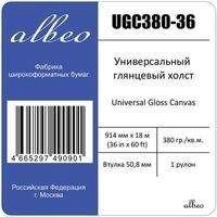 Бумага Albeo UGC380-36 Холст для плоттера глянцевый универсальная, рулон A0 36quot; 914 мм x 18 м, 380 г/м2, от компании MetSnab - фото 1