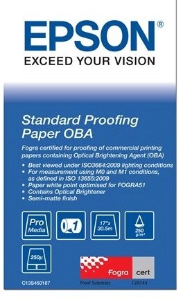 Бумага для принтера А2 Epson Standard Proofing Paper OBA 432 мм x 30,5 м (C13S450187) от компании MetSnab - фото 1