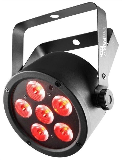 CHAUVET-DJ SlimPAR H6 USB светодиодный прожектор направленного света типа LED PAR 6x10Вт RGBWA+UV c DMX, D-Fi и ИК от компании MetSnab - фото 1