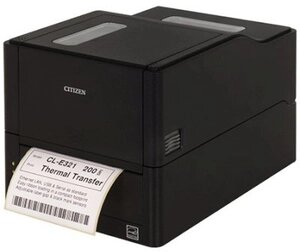 CITIZEN Термо-трансферный принтер CL-E321 Printer; LAN, USB, Serial, Black, EN Plug от компании MetSnab - фото 1