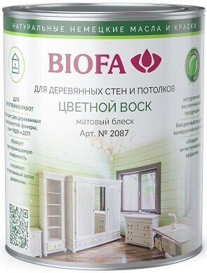 Цветной Воск Biofa 2087 10л Матовый Блеск для Внутренних Работ / Биофа 2087 от компании MetSnab - фото 1