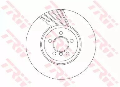 Диск тормозной передн правый для bmw 550i f10, 740i-750i f01 Trw DF6614S от компании MetSnab - фото 1