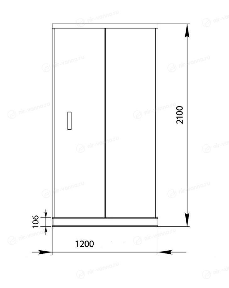 Душевая дверь Aquanet Alfa NAA6121 120x200 без поддона от компании MetSnab - фото 1