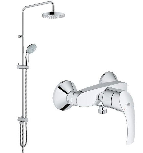 Душевая система Grohe Eurosmart (124410) со смесителем от компании MetSnab - фото 1