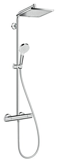 Душевая стойка hansgrohe Crometta E 240 1jet Showerpipe EcoSmart 27281000 хром от компании MetSnab - фото 1