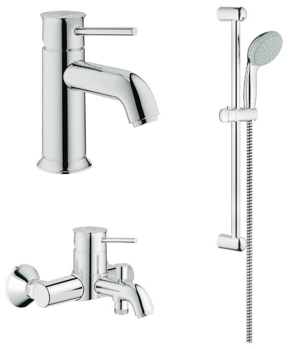 Душевой набор (гарнитур) Grohe BauClassic 124404 хром от компании MetSnab - фото 1