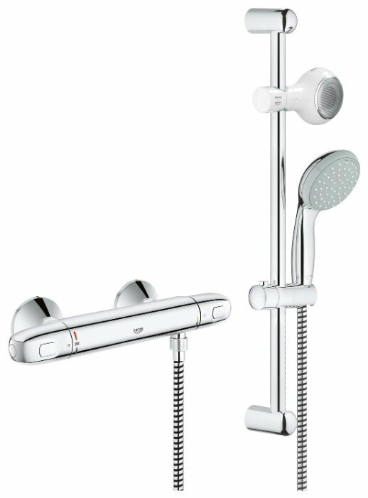 Душевой набор (гарнитур) Grohe Grohtherm 1000 34588000 хром от компании MetSnab - фото 1