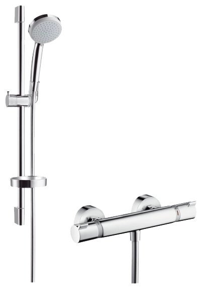 Душевой набор (гарнитур) hansgrohe Croma 100 Vario/Ecostat Comfort Combi 27034000 хром от компании MetSnab - фото 1