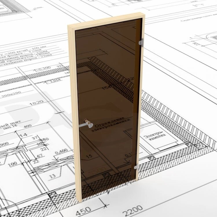 Дверь для саун и бань Дверь для сауны Harvia STG 7x19 (Коробка Сосна, стекло Бронза) от компании MetSnab - фото 1