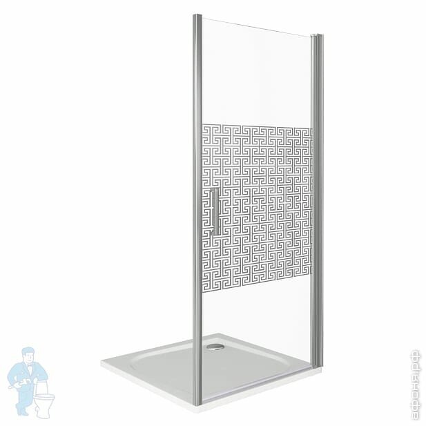 Дверь душевая GOOD DOOR BAS FANTASY DR-100-F-CH (100х185) распаш. дверь, зеркальный рисунок от компании MetSnab - фото 1