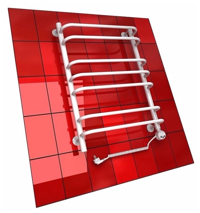 Электрический полотенцесушитель Двин Q 100x50 ТЭН справа от компании MetSnab - фото 1