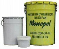 Эпоксидный наливной пол Monopol 5 Э , 20 кг - двухкомпонентный толстослойный для высоких нагрузок. от компании MetSnab - фото 1