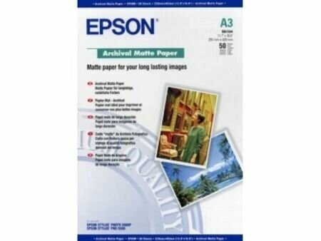 Epson Fine Art Paper Cold Press Bright C13S042310 (яркий белый картон) размер: А3+ (25 листов) от компании MetSnab - фото 1