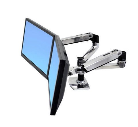 Ergotron LX Dual Side-by-Side Arm Ergotron 45-245-026 (металлик) Крепление для двух мониторов от компании MetSnab - фото 1