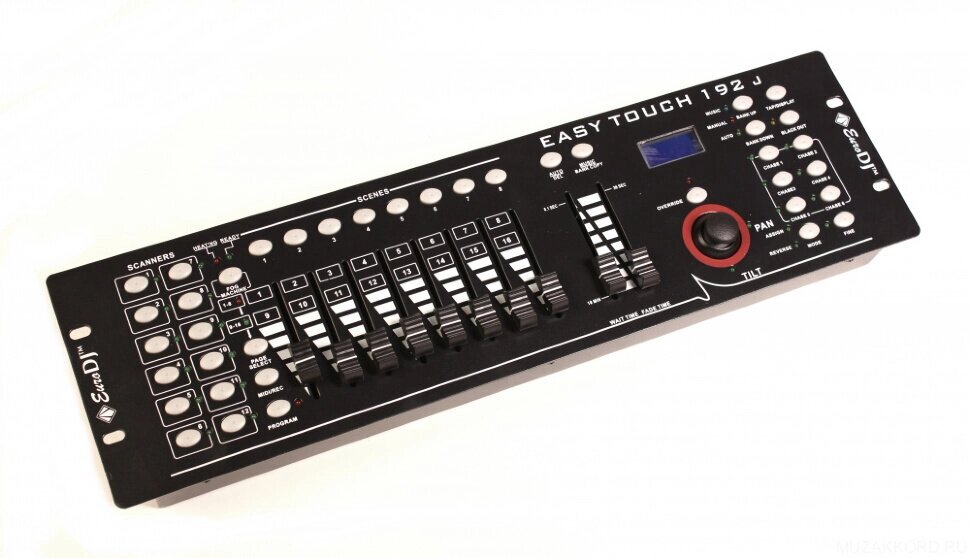 EURO DJ Easy Touch 192 J DMX-контроллер, 192 DMX-канала, 12 приборов по 16 каналов, 30 банков по 8 сцен, 6 чейзов по от компании MetSnab - фото 1