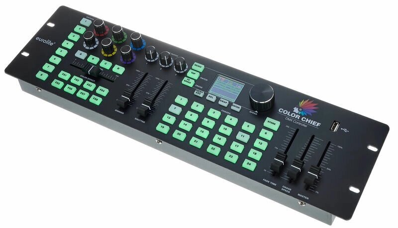 EUROLITE DMX LED Color Chief Controller Компактный DMX-контроллер для LED PAR / BAR, эффектов от компании MetSnab - фото 1