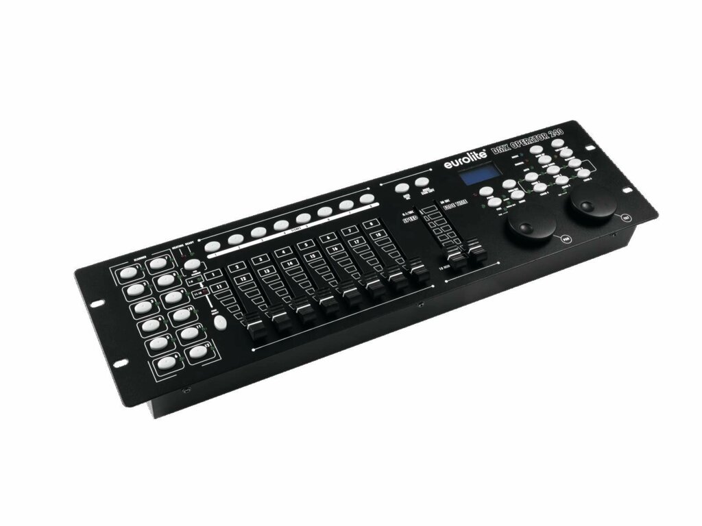 EUROLITE DMX Operator 240 controller Компактный DMX-контроллер, 240 каналов управления для 12 приборов (до 20 каналов от компании MetSnab - фото 1