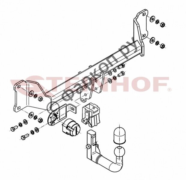 Фаркоп Steinhof для BMW X3 2010-2018 от компании MetSnab - фото 1