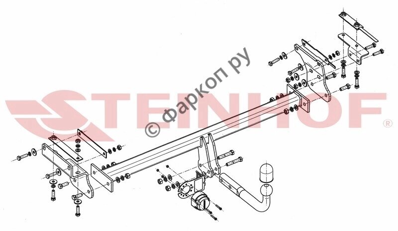 Фаркоп Steinhof для Nissan Qashqai (J11)2014- от компании MetSnab - фото 1