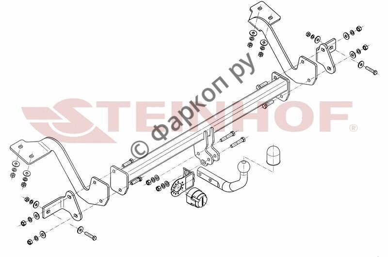 Фаркоп Steinhof для Peugeot Partner 2008- от компании MetSnab - фото 1