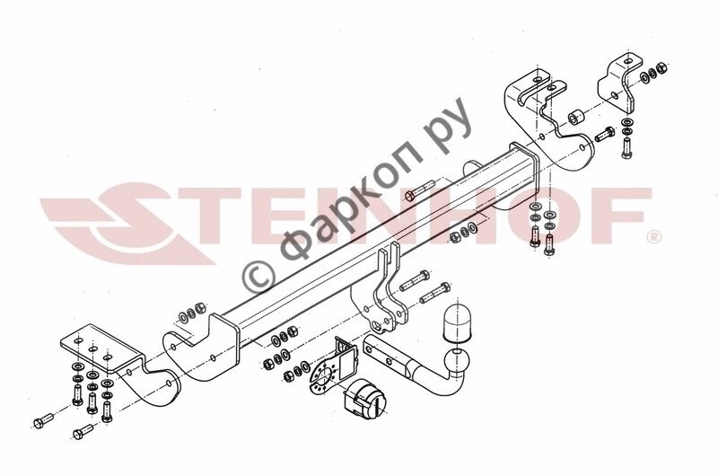 Фаркоп Steinhof для Ssangyong Korando 2010- от компании MetSnab - фото 1