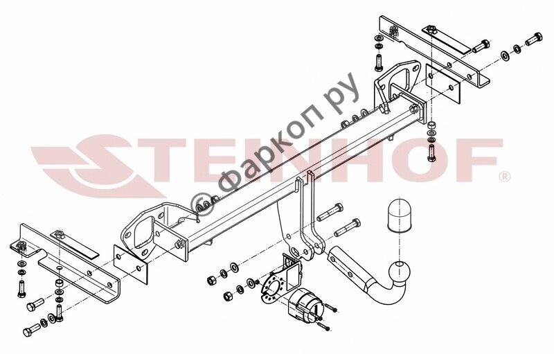 Фаркоп Steinhof для Subaru Forester 2008-2013 от компании MetSnab - фото 1
