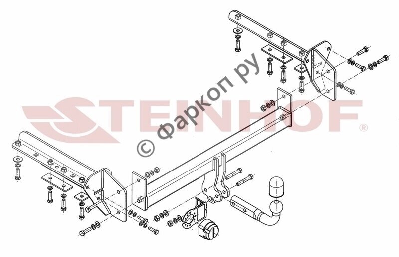 Фаркоп Steinhof для Subaru Forester 2013- от компании MetSnab - фото 1