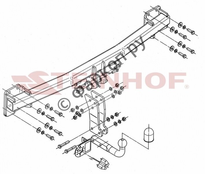 Фаркоп Steinhof для Volkswagen Touareg 2002-2010 от компании MetSnab - фото 1