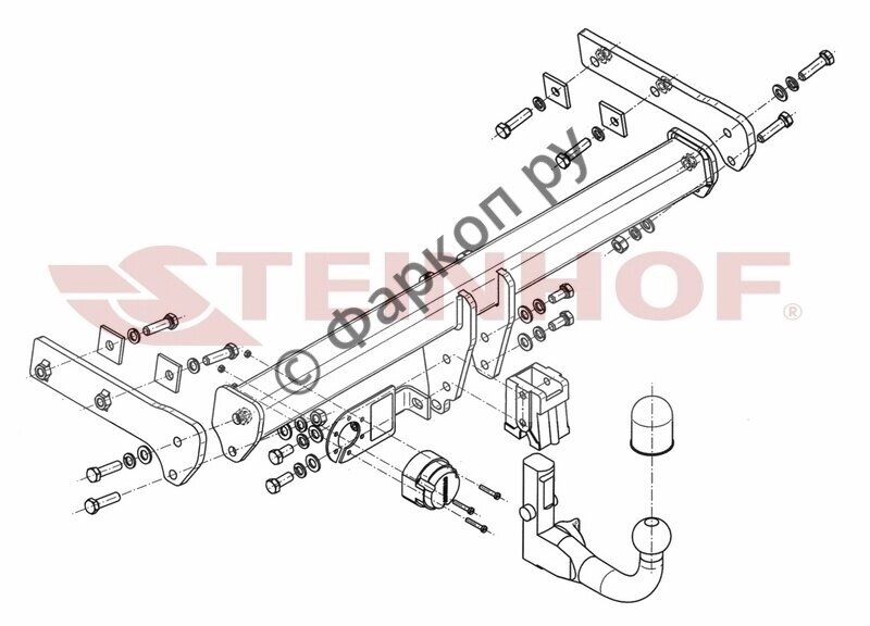 Фаркоп Steinhof для Volvo XC70 09/2007-2016 от компании MetSnab - фото 1