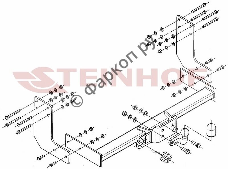 Фаркоп Steinhof для VW Crafter со ступенькой 2006-2016 от компании MetSnab - фото 1