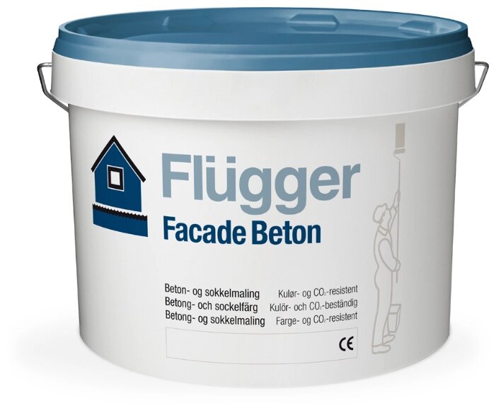 Flugger Facade Beton / Флюггер Фасад Бетон Износостойкая краска для фасадов 9.1 л от компании MetSnab - фото 1