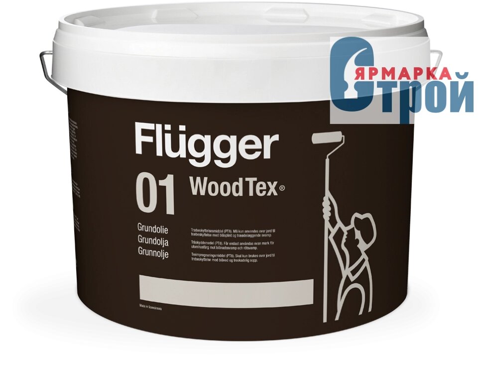 Flugger (Флюгер) 01 Wood Tex Oil Primer Грунтовочное бесцветное масло (10,0 л.) от компании MetSnab - фото 1