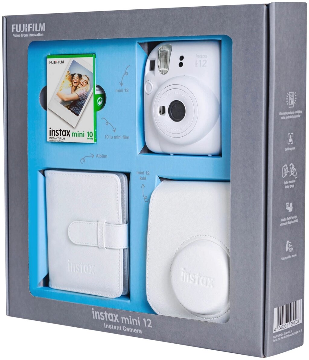 Фотокамера моментальной печати Fujifilm Instax mini 12 белый от компании MetSnab - фото 1