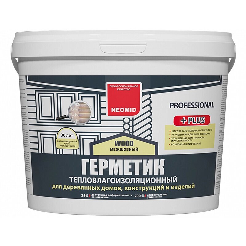 Герметик межшовный WOOD PROFESSIONAL PLUS NEOMID (неомид) 15 кг от компании MetSnab - фото 1