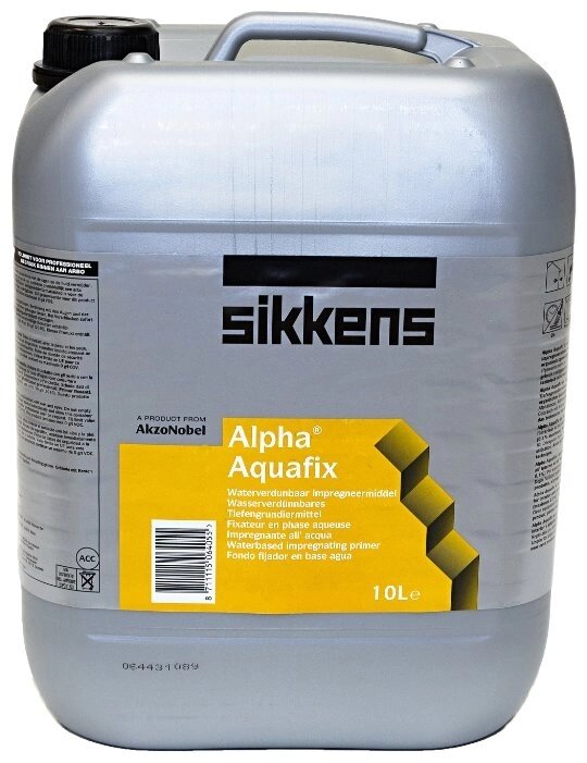 Грунт Sikkens Wood Coatings Alpha Aquafix стабилизирующий для внутренних и наружных работ 10 л от компании MetSnab - фото 1